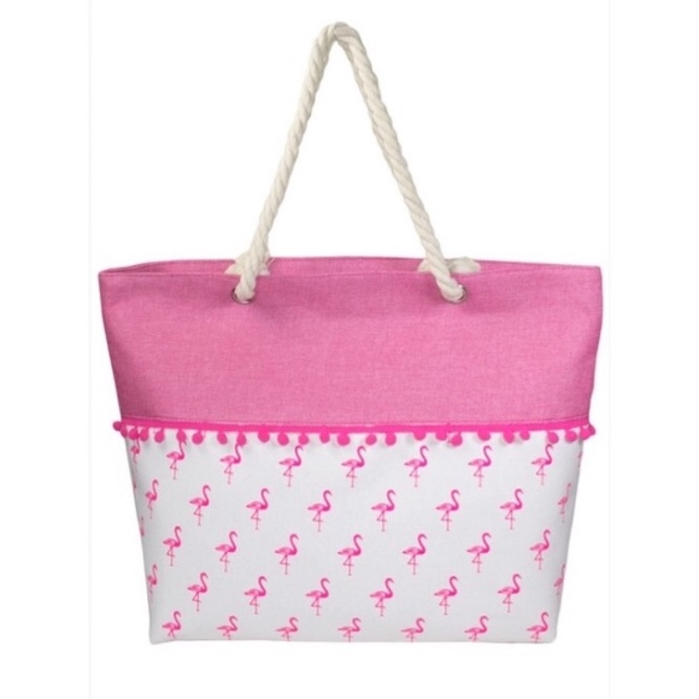 Flamingo Pom Pom // Sail to Sea Totes - Picture 2 of 8